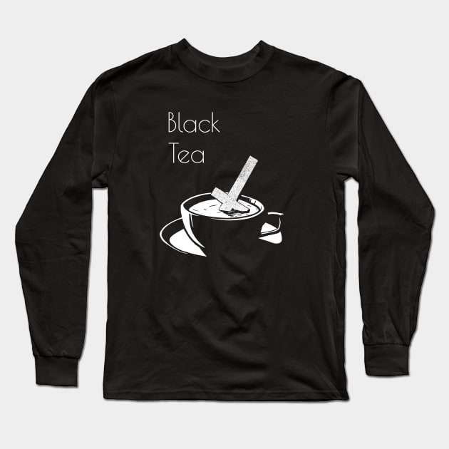 Black Satanic Tea Long Sleeve T-Shirt by TheTome